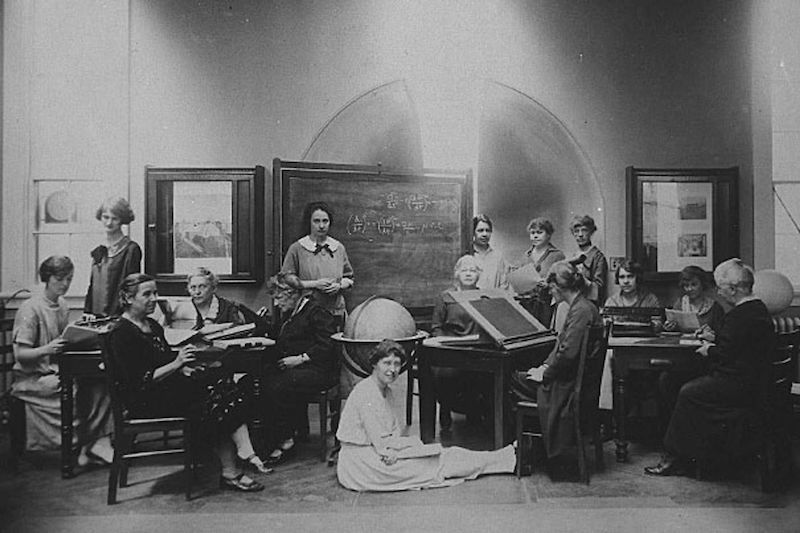 Figure 2: Harvard University “computers” (women) in 1925, with Cecilia Payne seated at drafting table. 