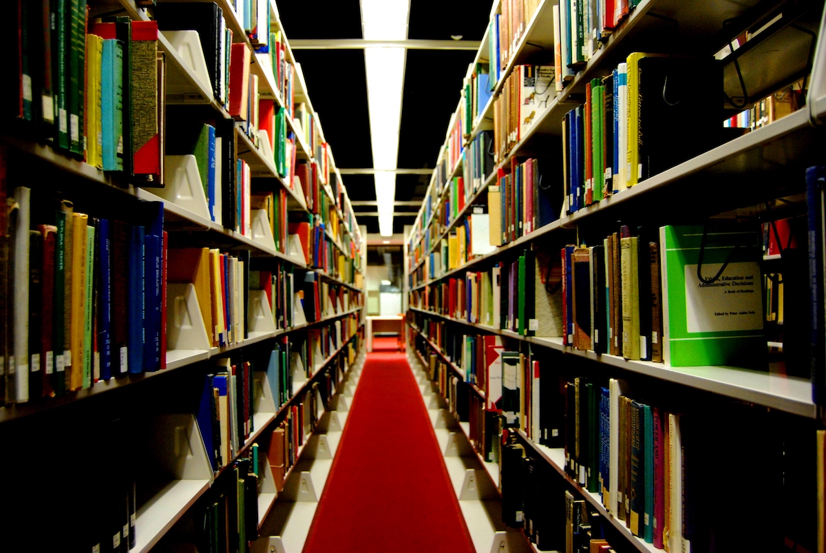 Figure 1: Library book shelving.